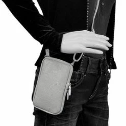 Groothandel 🥰 Nieuw 🎉 AmbraModa GLX17 - Crossbodytas, Telefoontas Van Echt Leer Met Afneembaar En Verstelbare Schouderriem, Passend Voor Mobiele Telefoon Tot 6 Inch. IJsblauw Donker 🥰 ⭐ -Tassen-Dames Verkoop 268x840