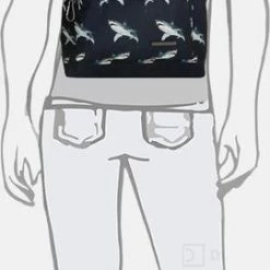 Nieuw 💯 Korting 🤩 Enrico Benetti Nairobi 46179 Rugzak Met 14 " Laptopvak - Haaien Print - Navy Blauw ❤️ 🧨 -Tassen-Dames Verkoop 270x840 1