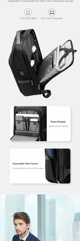 Beste Verkoop π₯ Hete verkoop π₯° Arctic Hunter Rugtas - Laptop Tas - 15,6 Inch - Waterafstotend - Usb Oplaadstation β€οΈ π 7 Beste Verkoop π₯ Hete verkoop π₯° Arctic Hunter Rugtas - Laptop Tas - 15,6 Inch - Waterafstotend - Usb Oplaadstation β€οΈ π - Afbeelding 5