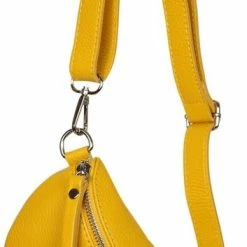 Goedkoop ❤️ Hete verkoop 🌟 AmbraModa GLX10 - Dames Heren Unisex Kleine Heuptas Buiktas Crossbodytas, Ideaal Voor Vakantie, Reizen, Uitgaan Gemaakt Van Echt Leer. Geel 👏 🎁 -Tassen-Dames Verkoop 353x840 2