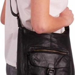 Beste recensies van 👏 Goedkoop 😉 Bear Design Medium Schoudertas / Crossbody Tas Dames - Leer - Cow Lavato - Zwart ✔️ 😀 -Tassen-Dames Verkoop 360x840 3