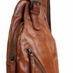 Promo 🎁 Goedkoop ✔️ Bear Design Daley Leren Crossbodytas / Slingbag - Cognac 🧨 👍 -Tassen-Dames Verkoop 382x840 1