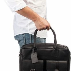 Kopen 🌟 Nieuw 🤩 Burkely Vintage Finn Worker 14" Unisex Aktetas Laptoptas - Zwart ⌛ 🎁 -Tassen-Dames Verkoop 399x840 1