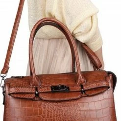 Begroting 🛒 Top 10 ✔️ Wimona Liona 5005 Handtas / Schoudertas - Cognac 😍 ✔️ -Tassen-Dames Verkoop 413x840 2