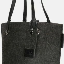 Groothandel 🔥 Goedkoop ✨ Zebra Trends Shopper Vilt - Antraciet 🤩 🥰 -Tassen-Dames Verkoop 430x840 4