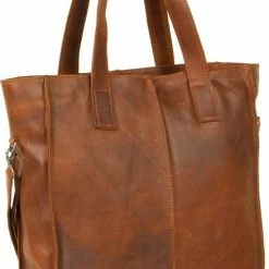 Flash-uitverkoop ⭐ Beste recensies van 🔥 Justified Shopper / Schoudertas 15.6'' Nynke Cognac ✔️ 👏