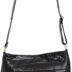 Promo 🎁 Uitgang 💯 Merkloos Leren Damestas Glanzend / Crocoprint Damestas Zwart / Schoudertas Dames / Damestas Zwart / Dames Schoudertas ✨ 🧨 -Tassen-Dames Verkoop 446x840 4