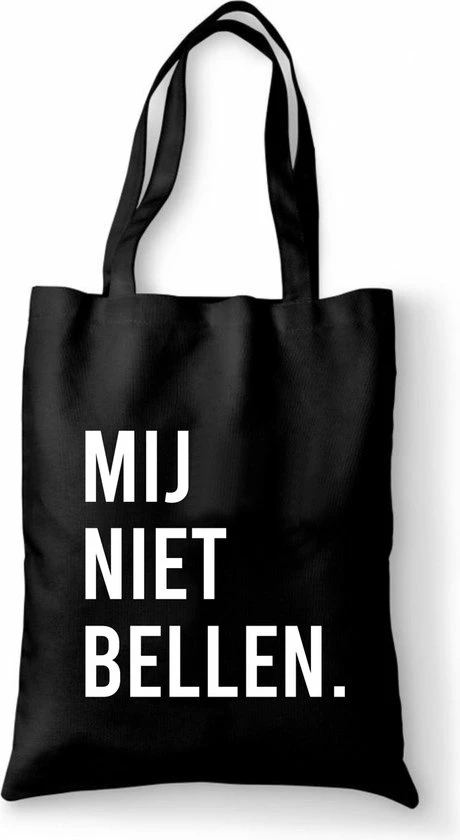 Hete verkoop π Nieuw β Merkloos Katoenen Tas - Mij Niet Bellen. - Canvas Tas - Katoenen Tas Met Tekst - Schoudertas Zwart β βοΈ 3 Hete verkoop π Nieuw β Merkloos Katoenen Tas - Mij Niet Bellen. - Canvas Tas - Katoenen Tas Met Tekst - Schoudertas Zwart β βοΈ