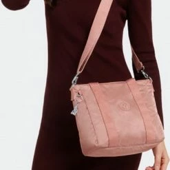 Uitgang 🥰 Goedkoopste 🎉 Kipling Medium Schoudertas / Crossbody Tas Dames - Polyamide - Asseni Mini - Gebloemd - Roze ❤️ ✔️ -Tassen-Dames Verkoop 463x840 5