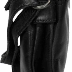 Hete verkoop ✨ Aanbiedingen ⭐ Bear Design Kleine Schoudertas / Crossbody Tas Dames - Leer - Cow Lavato - Zwart 👍 🌟 -Tassen-Dames Verkoop 467x840 1