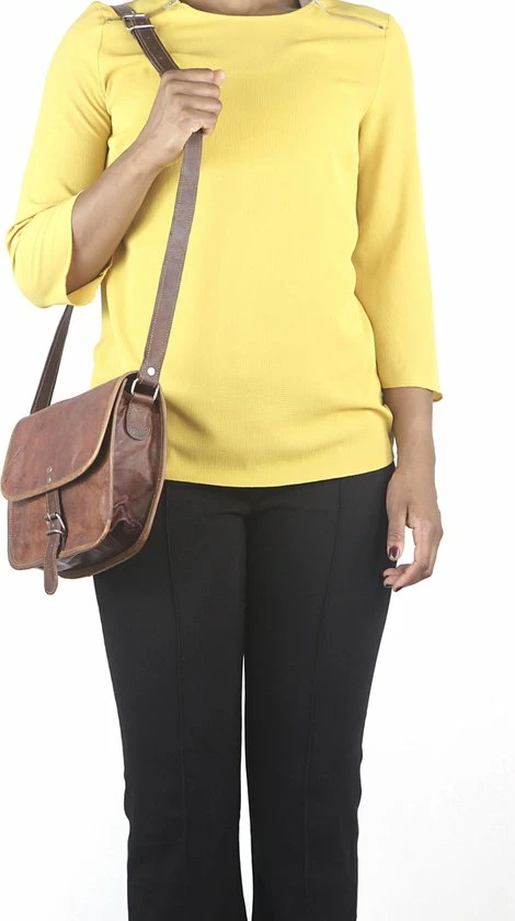 Promo π Korting π Oncedoce Avondtas ‘’Garda’’ - Bruin Echte Leder – 26 X 17 X 8 Cm - Damestas – Handtas - Vintage Look Design – Handgemaakte Tas π β¨ 11 Promo π Korting π Oncedoce Avondtas ‘’Garda’’ - Bruin Echte Leder – 26 X 17 X 8 Cm - Damestas – Handtas - Vintage Look Design – Handgemaakte Tas π β¨ - Afbeelding 9