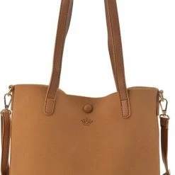 Goedkoopste 🛒 Aanbiedingen ❤️ Juleeze Melady Handtas Dames 28x30 Cm Bruin Kunststof Rechthoek Tas Damestas 🔥 🌟 -Tassen-Dames Verkoop 475x840