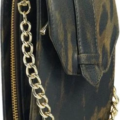 Nieuw 🔔 Korting 🔔 Mosz MŌSZ Leopard Dames Telefoontasje / Crossbody / Phonebag - Leer - Bruin 😉 😀 -Tassen-Dames Verkoop 485x840 2