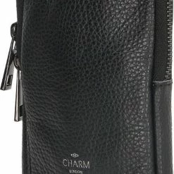 Gloednieuw 😍 Coupon 👍 Charm Leather Telefoontasje - Zwart ✨ 😀 -Tassen-Dames Verkoop 487x840 3