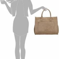 Goedkoop 🧨 Begroting 🛒 Enrico Benetti Bobbi Shopper Laptoptas 14" Taupe 🥰 🎁 -Tassen-Dames Verkoop 492x840