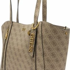Aanbiedingen 🎉 Hete verkoop ✨ Guess Grote Shopper / Schoudertas / Tas Dames - Naya - Bruin 😉 🧨 -Tassen-Dames Verkoop 497x840 2