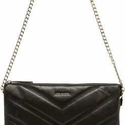 Beste Verkoop 😉 Top 10 ✨ Ted Baker Ayahla Dames Crossbody TasSchoudertas Leer - Zwart 🎉 🔔 -Tassen-Dames Verkoop 502x840 5