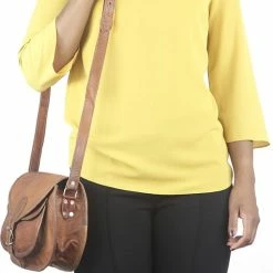 Korting ✨ Beste deal 🧨 Oncedoce Avondtas VERA - Bruin Echt Leer – 25 X 16 X 6 Cm - Damestas - Vintage Look Design Tas – Handgemaakte Tasje - Inc. Cadeauverpakking 🥰 ⌛ -Tassen-Dames Verkoop 511x840 1