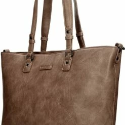 Hete verkoop 🎁 Uitgang 👍 Enrico Benetti Caen 66625 Shopper / Laptoptas Met Tabletvak En 15" Laptopvak - Licht Taupe 🔥 🤩 -Tassen-Dames Verkoop 519x840