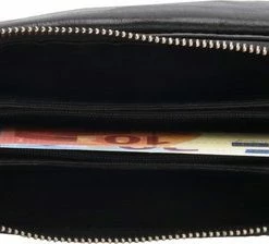 Goedkoop ⌛ Kopen ⌛ Lundholm Schoudertas Dames Top Kwaliteit Leer Zwart - Schoudertasje Dames Klein Zwart Crossbody Tas | Cadeau Voor Vriendin Tip | Scandinavisch Design - Lundholm Myrdal Serie 🔥 🤩 -Tassen-Dames Verkoop 550x224