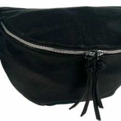 Begroting 🛒 Hete verkoop 🎉 THL Design - Leren Crossbody Tas - Dames Schoudertas - Crossbodytas - Bagstrap - Brede Band - Zwart ⭐ 🧨