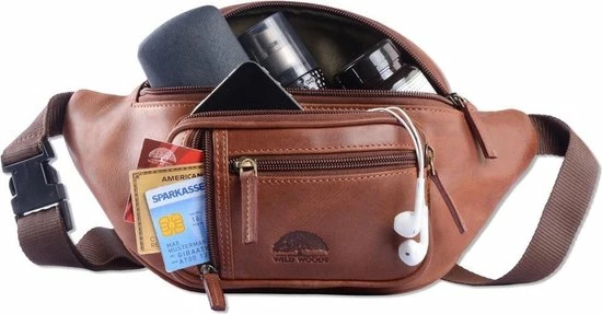 Goedkoopste βοΈ Top 10 π Wild Woodss WILD WOODS Ruime Leren Heuptas - Buideltas - Dames / Heren / Unisex - Oil Pull-up Leer - Cognac π π 5 Goedkoopste βοΈ Top 10 π Wild Woodss WILD WOODS Ruime Leren Heuptas - Buideltas - Dames / Heren / Unisex - Oil Pull-up Leer - Cognac π π - Afbeelding 3