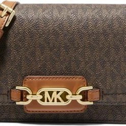 Nieuw ✔️ Goedkoopste 🛒 Michael Kors Heather Dames Clutch Crossbody Tas - Bruin 👍 👏 -Tassen-Dames Verkoop 550x290 1