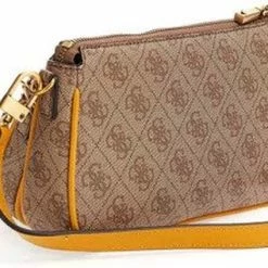 Flash-uitverkoop ✨ Beste recensies van 😍 Guess Izzy Double Pouch Dames Schoudertas - Beige Multi - Maat Geen 😍 ⭐ -Tassen-Dames Verkoop 550x317