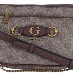Flash-uitverkoop ✨ Beste recensies van 😍 Guess Izzy Double Pouch Dames Schoudertas - Beige Multi - Maat Geen 😍 ⭐ -Tassen-Dames Verkoop 550x328 2