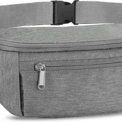 Beste Verkoop 😀 Beste Verkoop 🥰 Traveltime® - Heuptas - Dames / Heren - Funny Pack - 4 Zakken - Waterdicht - 35 X 15.5x 6.6cm - Grijs 😍 😍