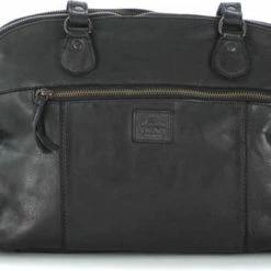 Aanbiedingen 👍 Goedkoopste 🛒 Bear Design Medium Schoudertas / Crossbody Tas Dames - Leer - Cow Lavato - Zwart 🎉 🔔