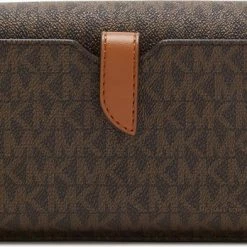 Nieuw ✔️ Goedkoopste 🛒 Michael Kors Heather Dames Clutch Crossbody Tas - Bruin 👍 👏 -Tassen-Dames Verkoop 550x348 2