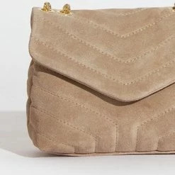 Korting 🔥 Groothandel 🌟 Merkloos Crossbodytas - Schoudertas - Suède - Zand 🌟 🎉 -Tassen-Dames Verkoop 550x349 8