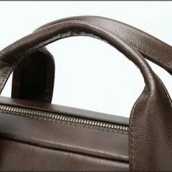 Goedkoop 👏 Hete verkoop ❤️ Laptoptas 15 Inch Schoudertas Heren Handtas Waterdichte Tas Leder Dark Coffee - Urban U® 💯 🤩 -Tassen-Dames Verkoop 550x353