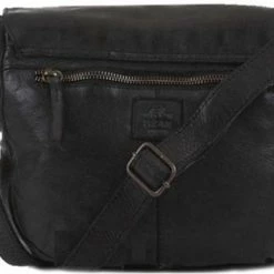 Kopen 😉 Promo 🥰 Bear Design Medium Schoudertas / Crossbody Tas Dames - Leer - Cow Lavato - Zwart 🌟 👏 -Tassen-Dames Verkoop 550x355 3