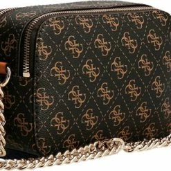Groothandel 🥰 Beste Verkoop 🤩 Guess Noelle Dames Schoudertas - Bruin Multi - Maat Geen 😉 ❤️ -Tassen-Dames Verkoop 550x365 3