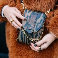 Nieuw 🔔 Korting 🔔 Mosz MŌSZ Leopard Dames Telefoontasje / Crossbody / Phonebag - Leer - Bruin 😉 😀 -Tassen-Dames Verkoop 550x366 20