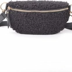 Promo 🧨 Beste Verkoop ⭐ Giuliano Teddy Bumbag / Heuptas Schoudertas Zwart 🤩 🥰