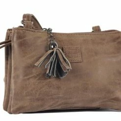 Aanbiedingen 👍 Gloednieuw 🔔 Tas - Tasssen - Bags - Bag- Bicky Bernard- Harmonica 3-Vaks Tasje - Schoudertasje - Crossbody Tasje - Bruin- Brown ✨ 🧨 -Tassen-Dames Verkoop 550x366 62