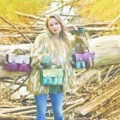 Promo 🤩 Gloednieuw 💯 Noi-Noi 'Sammy' - Handtas - Schoudertas - Rood / Bruin / Lichtblauw - Patchwork - Dames - Retro - NN-238-03 ⭐ 😍 -Tassen-Dames Verkoop 550x367 13