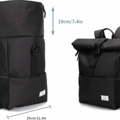 Beste Pirce 👏 Goedkoopste 🧨 Caliyo Massi Miliano Roll-Top Rugzak Unisex 15.6"inch Zwart -(3015-6)- ✔️ 💯 -Tassen-Dames Verkoop 550x377 2