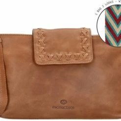 Beste deal ⌛ Beste deal ⌛ Micmacbags Friendship Schoudertas - Bruin ✔️ 🔥