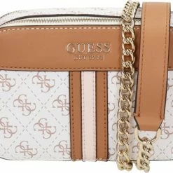 Beste deal 💯 Top 10 ✔️ Guess Noelle Dames Schoudertas - Wit Multi - Maat Geen 💯 ⌛