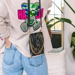 Nieuw 🔔 Korting 🔔 Mosz MŌSZ Leopard Dames Telefoontasje / Crossbody / Phonebag - Leer - Bruin 😉 😀 -Tassen-Dames Verkoop 550x386 1