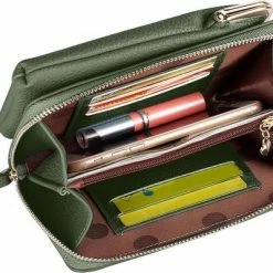 Beste Pirce 🌟 Aanbiedingen 💯 ZILOU® Telefoontasje - Portemonnee - Dames - Kunstleer - Groen 🎁 🔔 -Tassen-Dames Verkoop 550x399 2