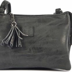 Nieuw β¨ Coupon π Tas - Tasssen - Bags - Bag- Bicky Bernard- Harmonica 3-Vaks Tasje - Schoudertasje - Crossbody Tasje - Zwart - Black β€οΈ π§¨