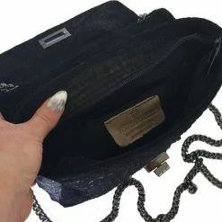 Begroting 😍 Korting 🌟 TOUTESTBELLE - Klein Leren Tasje Overslag - Crossbody Schoudertasje - Dames - Leer, Suede - Zwart 🌟 🔔 -Tassen-Dames Verkoop 550x408 2