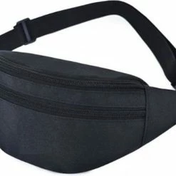 Begroting 💯 Goedkoopste 🛒 Merkloos Basic Heuptasje - Verstelbare Riem - Fannypack - Zwart 😍 🎉