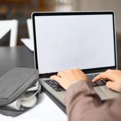 Goedkoopste 🤩 Flash-uitverkoop ⭐ Premium Commerce Kabel Organizer Tas - Etui - Opbergtas Voor Elektronica En Accessoires - Kabels - Lichtgrijs 👏 ⌛ -Tassen-Dames Verkoop 550x412 6