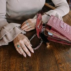 Flash-uitverkoop ✔️ Hete verkoop 😍 Mosz MŌSZ Croco Dames Telefoontasje / Crossbody / Phonebag - Leer - 🌟 ❤️ -Tassen-Dames Verkoop 550x426 2